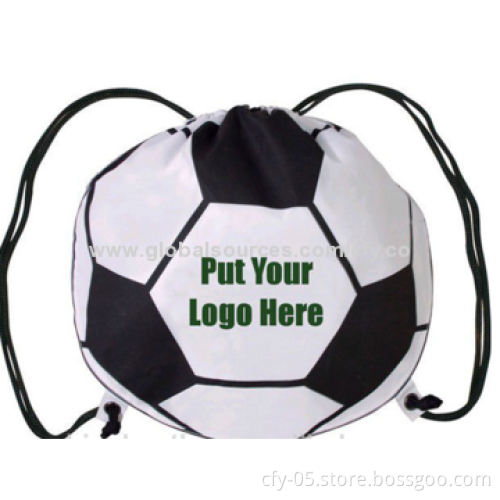 Drawstring bag with ball holder